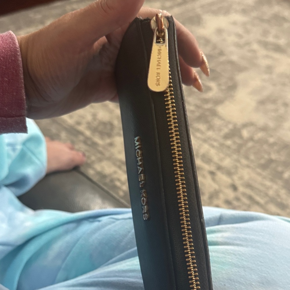 Michael Kors Black Wallet with Gold Accents - Picture 2 of 9
